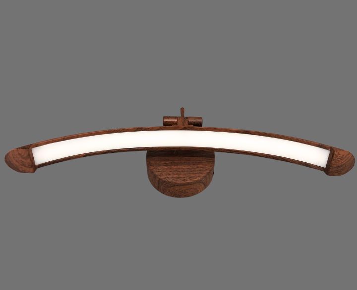 Goldstar LED Mirror Lamp Curve Shape 876-6 (ML10) Wooden Body Warm White Light
